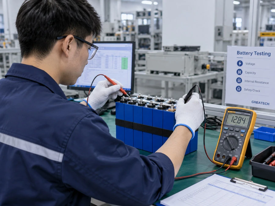 Measuring LiFePO4 battery voltage with a digital multimeter Measuring LiFePO4 battery voltage with a digital multimeter